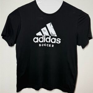 Adidas soccer cotton T shirt black size xl